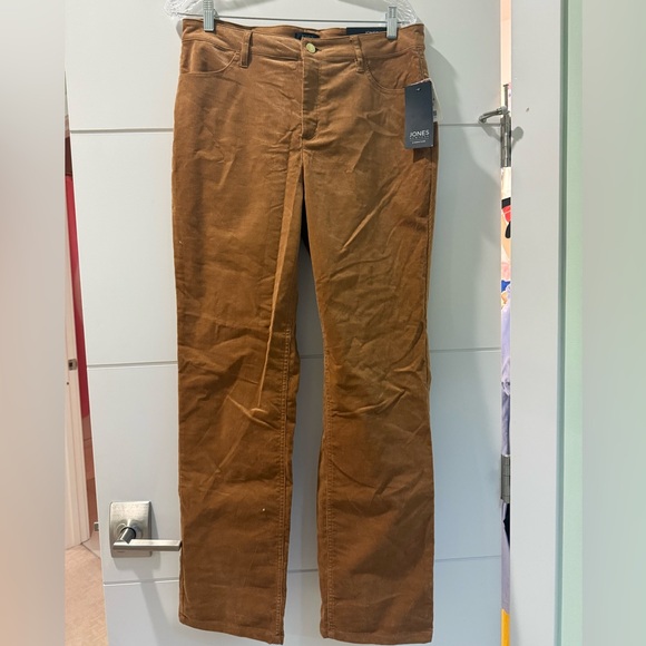 Jones STRAIGHT LEG BROWN corduroy pants / Size 10 - Picture 1 of 6